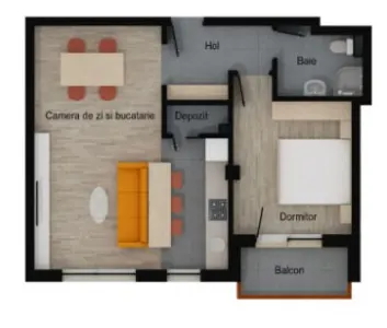 Apartament 2 camere, depozitare, etaj intermediar, balcon, garaj, boxa - foto 4