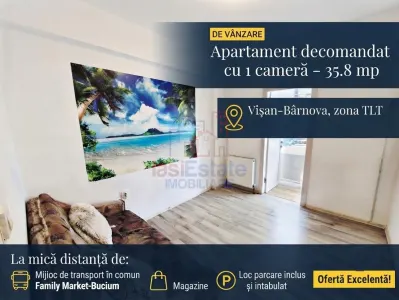 Apartament decomandat cu o camera de vanzare, parcare inclusa - Visan