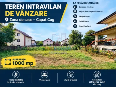 Teren de vanzare inntravilan in Capat CUG - Iasi
