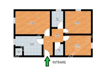 De inchiriat apartament cu 3 camere decomandate si 2 balcoane din zona Turnisor Sibiu - foto 7