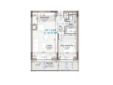 Apartament 2 camere I Ansamblul Eroilor I Floresti - foto 10