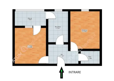 De inchiriat apartament cu 2 camere decomandate balcon si loc parcare in zona Magnolia din Sibiu - foto 6