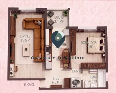 Apartament cu 2 camere in Gheorgheni, 50 mp, zona Godeanu ! - foto 7