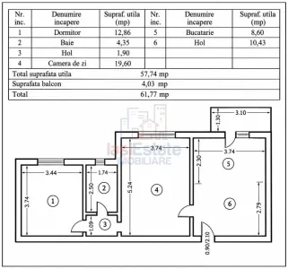 Apartament cu doua camere de vanzare in Frumoasa - foto 2