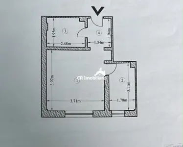 Garsoniera, Pantelimon curte interioara si centrala proprie - Bucuresti