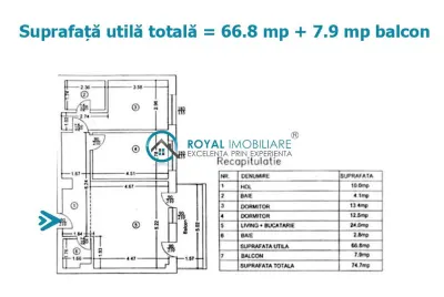 Royal Imobiliare - Vanzare apartament 3 camere zona Vest - foto 14