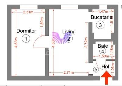 COMISION 0% Apartament 2 camere mobilat si utilat etaj 1 - foto 10