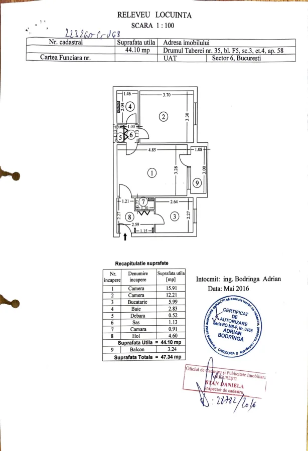 Apartament 2 camere renovat Drumul Tabere - Bucuresti