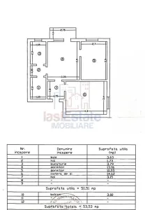 Apartament 3 camere, 54 mp, semidecomandat, etaj 3 - Podu Ros - foto 7