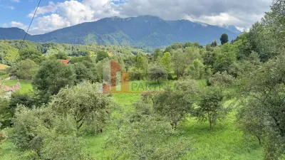 Teren intravilan 1.000 mp în Bran–Sohodol, vedere la munți Bucegi - Bran