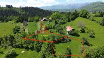 Loturi de teren 1.000 mp | Poarta – Bran | Vedere panoramică către Munții Bucegi - Bran