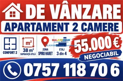 Vanzare apartament 2 camere zona SPIRU HARET - Buzau