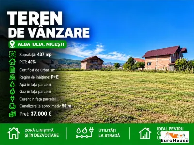Teren Intravilan De Vanzare I Micesti I 437mp I - Alba Iulia