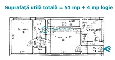 Royal Imobiliare - Vanzare apartament 2 camere zona Cina - foto 9