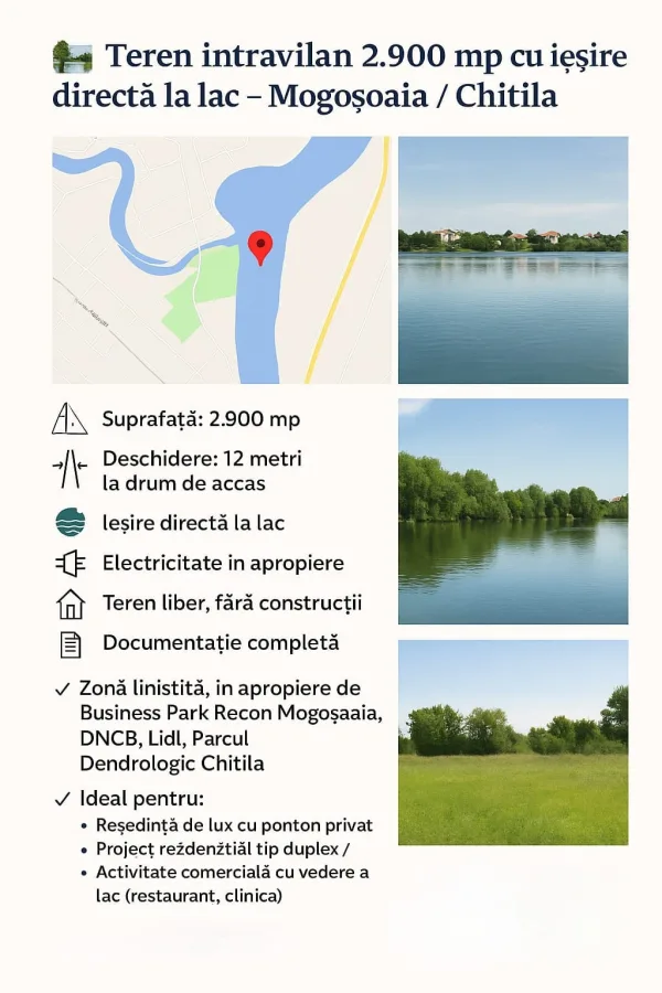 Teren de vanzare in zona Mogosoaia (Iesire la Lac) 2953 mp - Mogosoaia