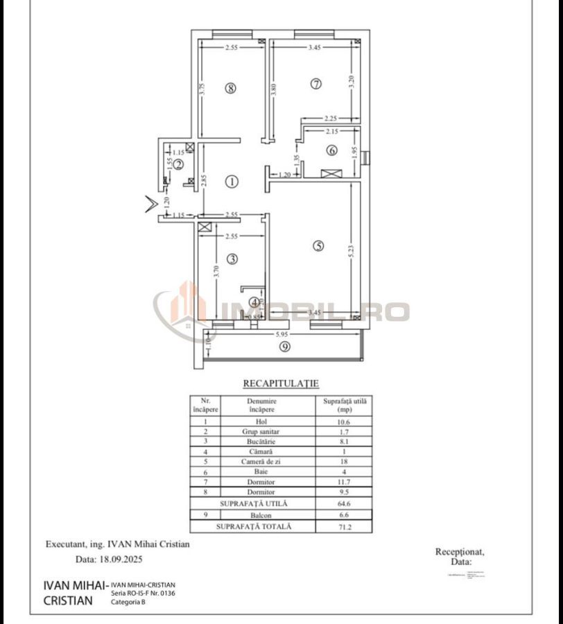 Apartament 3 camere Dacia - Decomandat - Iasi