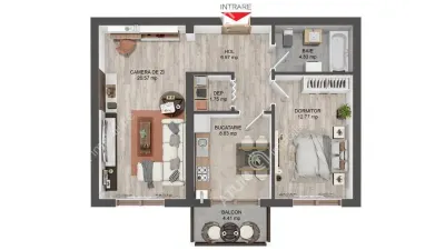 De inchiriat apartament 2 camere decomandate balcon loc propriu de parcare situat in Selimbar Sibiu - foto 8