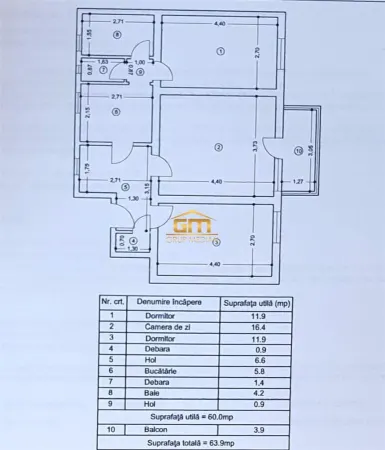 Apartament 3 camere Râmnicu Vâlcea - poza 1