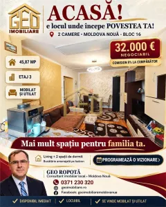 Apartament 2 camere in Moldova Noua - Moldova Noua