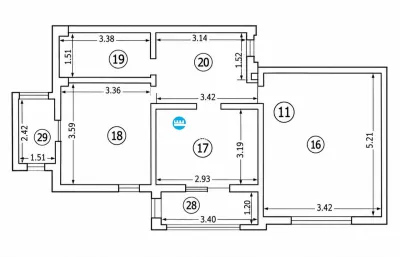 Apartament mobilat, 2 cam D 62 mp, vedere lac Hlincea, Iasi - foto 5