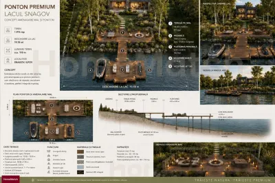 Teren Lacul Snagov 1.976 mp | 19,18 m front la lac | Vilă P+1 | 0% com - foto 11