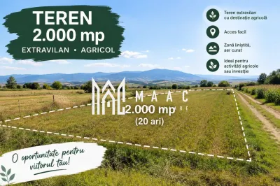 Teren extravilan de vânzare | Sibiu, Nord-Est | 2.000 mp - Sibiu