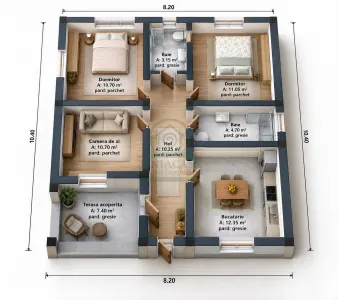 Casa 3 camere Dancu Iasi la 700 m de statia de tramvai - foto 11