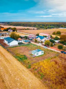 Teren intravilan 1.455 mp, 44 m deschidere, Moara Vlasiei + constructie modulara autorizata - foto 3