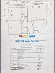 Apartament 3 camere 13 SEPTEMBRIE-PROSPER 77MP centrala proprie - Bucuresti