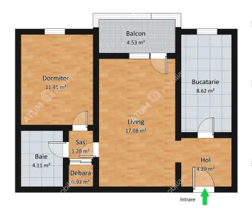 De vanzare apartament cu 2 camere balcon si pivnita situat la etajul 1 zona Siretului din Sibiu - foto 7
