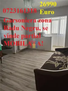 Garsoniera conf 1, decomandat, Radu Negru, partial mobilata, Libera - Braila
