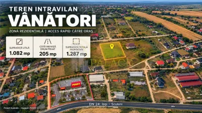 Teren intravilan Vanatori, ideal pentru locuinta individuala - Iasi
