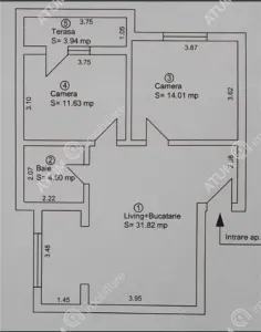 De vanzare apartament cu 3 camere decomandate si balcon in zona Turnisor din Sibiu - foto 8