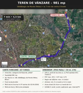 Persoana fizica vind teren in Saldabagiu de Munte strada Muzicii 3/B - foto 2