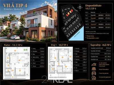 Vile Premium de Vanzare Marina Snagov - Piscina si Marina Privata - foto 12