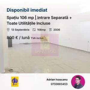 Spațiu 106 mp | Intrare Separată + Toate Utilitățile Incluse - Bucuresti