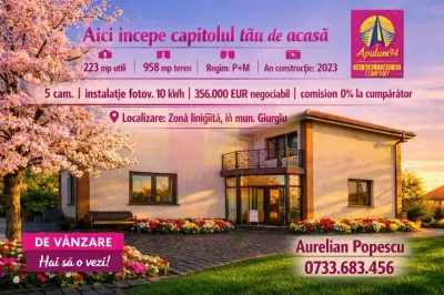 GIURGIU - SE VINDE CASA P+M 5 CAM - Giurgiu