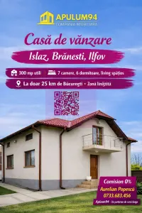 ILFOV - SE VINDE CASA IN ISLAZ / COM. BRANESTI - Islaz