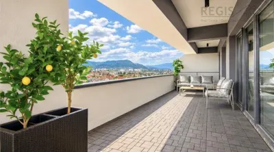 Penthouse Premium Coresi 109 mp, etaj 11/11, priveliste superba si parcare subterana - Brasov