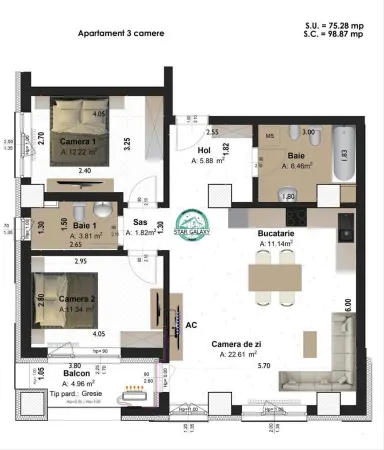 Apartament 3 camere Târgu Mureș - poza 8