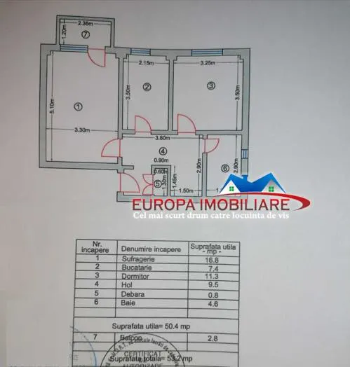 Apartament 2 camere Tulcea - poza 1
