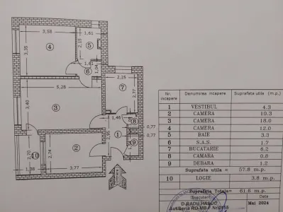 3 camere, etaj 3/4, parc IOR, metrou Nicolae Grigorescu / Titan - Bucuresti