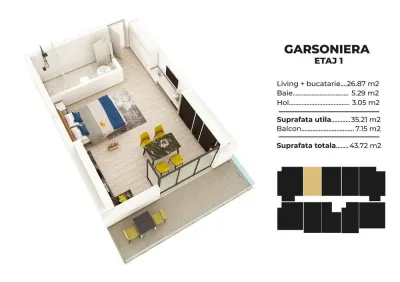 Studio spatios la cheie Sea Breeze Residence II Mamaia Nord - Mamaia