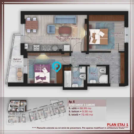 Apartament 3 camere București - poza 3