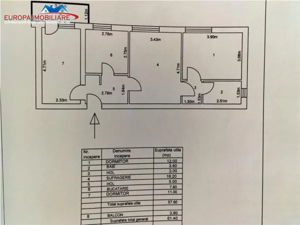 Apartament 3 camere Tulcea - poza 1