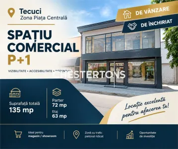 Spatiu comercial de vanzare, 135 mp – Tecuci, Piata Centrala - Tecuci