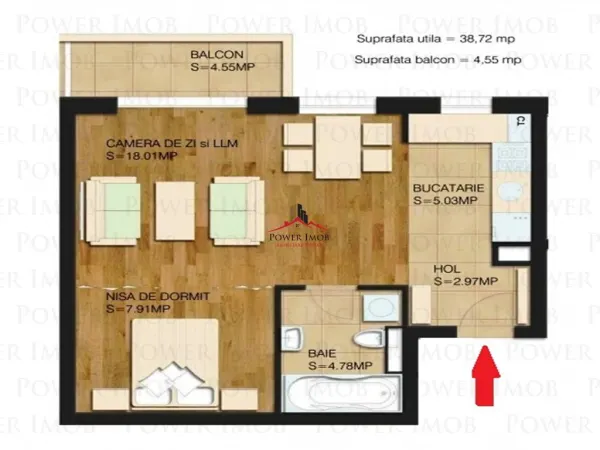 Apartament 1 camera Brașov - poza 11