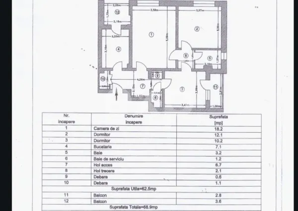 Apartament 3 camere Pitești - poza 12