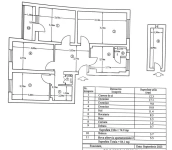 CENTRAL | Apartament 4 camere | Parter | pretabil spatiu comercial - Pitesti