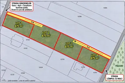 Teren Magurele 875 mp intravilan lotul 3 strada Campul cu maci - Magurele